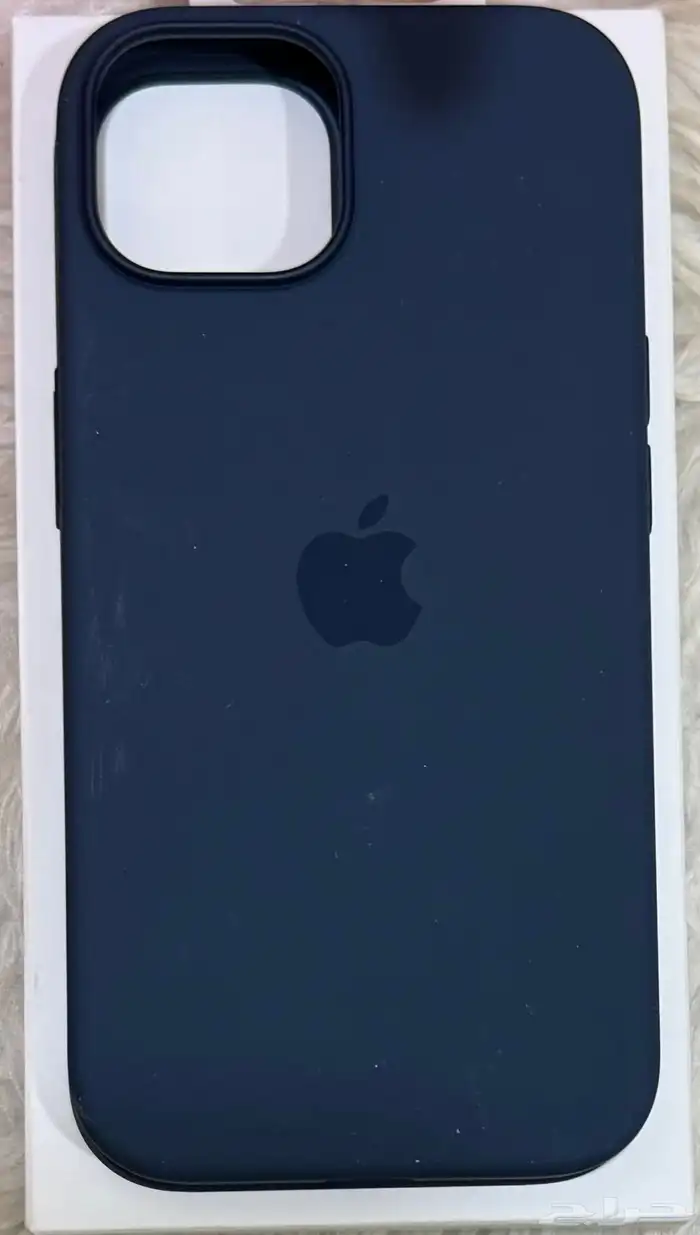 كفر ابل سيلكون ايفون 15 ازرق الدكن اصلي ماك سيف 1