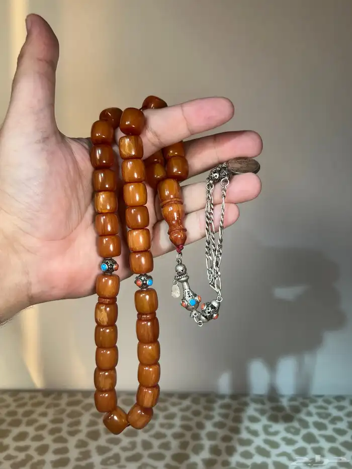 سبحة مسكي الماني انتيك كركرشة فضه 0