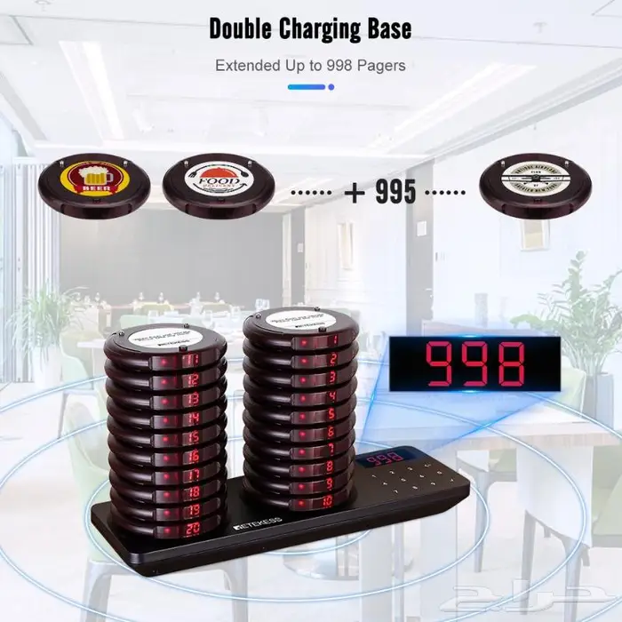 wireless calling system.restaurant pager system(اجهزة بيجر) 5
