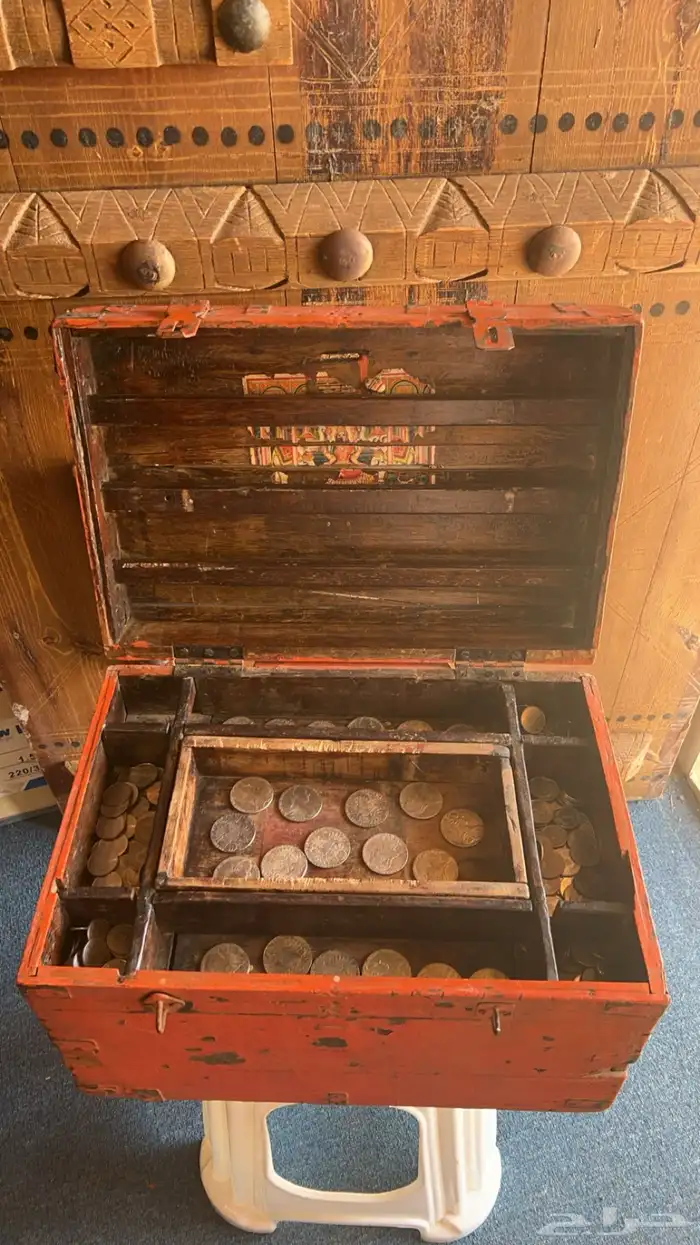 تراث نوادر صندوق العملات السعودية المعدنية 3