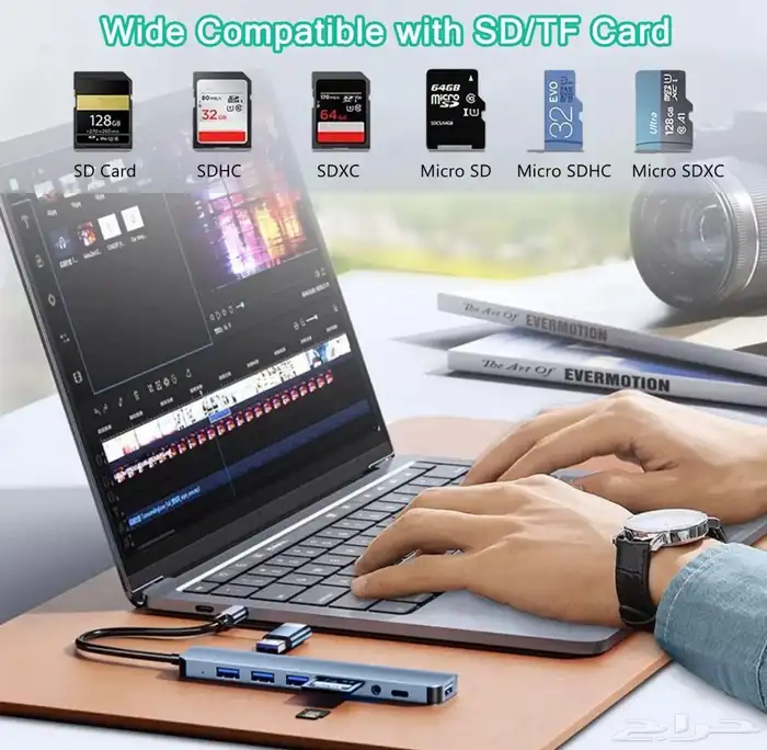 قارئ ذاكرة 8 في 1 (جديد) منافذ usb 4