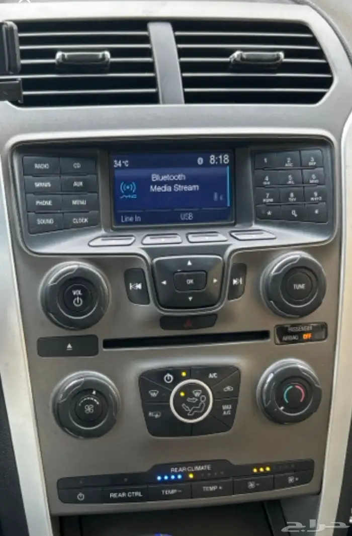 لوحة تحكم المكيف والمسجل لفورد اكسبلورربدون الشاشة والسي دي 0