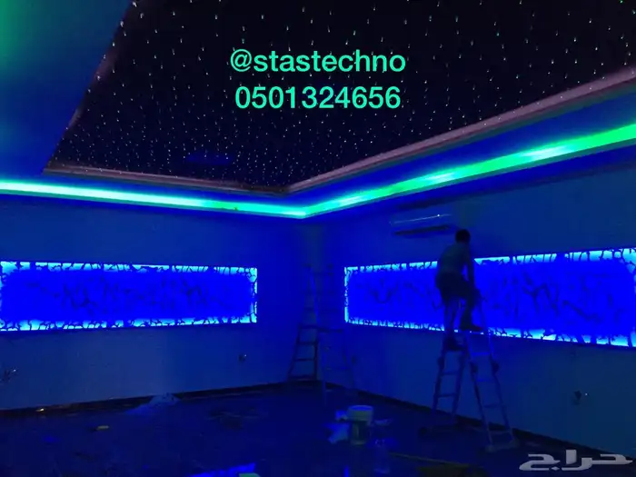 اسقف روز نجوم اسقف مضيئة ديكورات 6