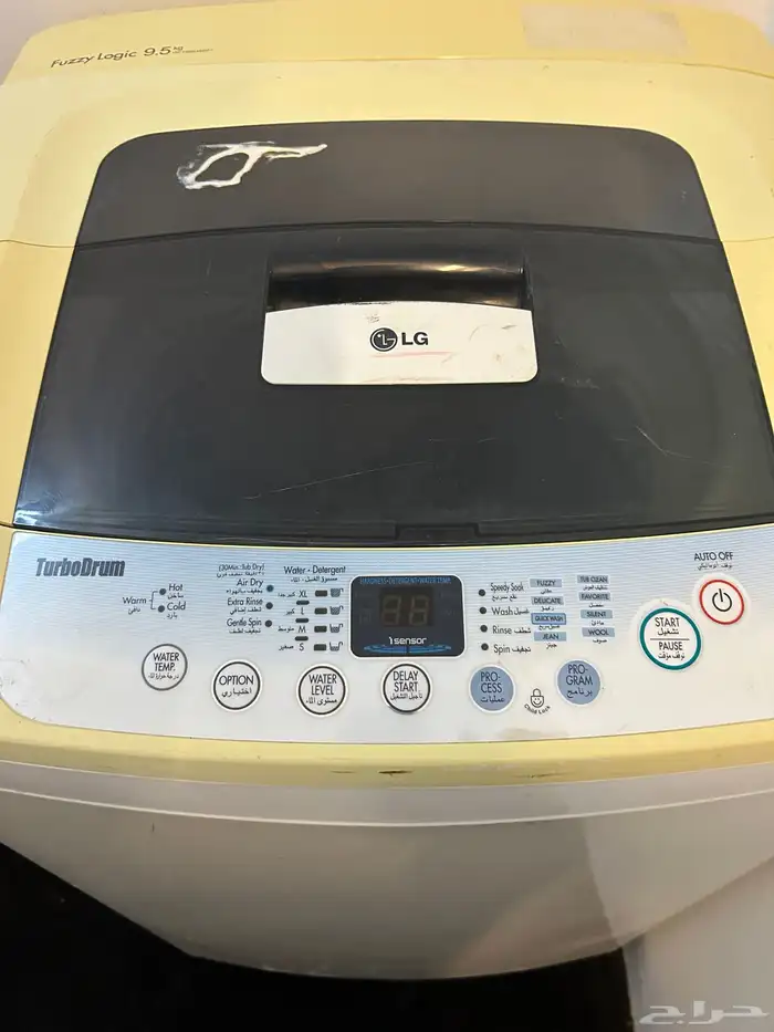 غساله ملابس LG اتوماتيك تعبئة علويه حجم 9.50 كم بحالة جيدة 0