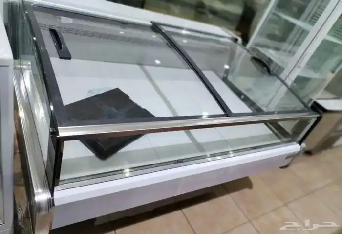 ثلاجات عرض اسماك و لحوم طازجة باب سحاب زجاج توصيل مجاني 4