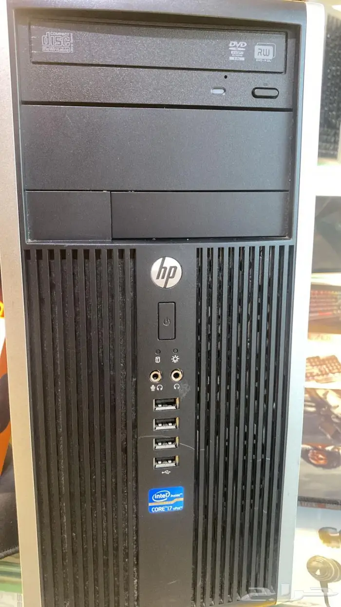 كمبيوتر مكتبي كامل hp معالج i7 مع شاشه ولوحة مفاتيح و ماوس 1