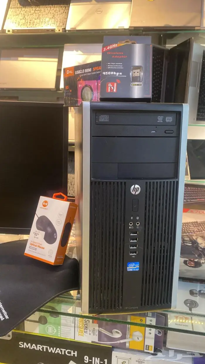 كمبيوتر مكتبي كامل hp معالج i7 مع شاشه ولوحة مفاتيح و ماوس 7