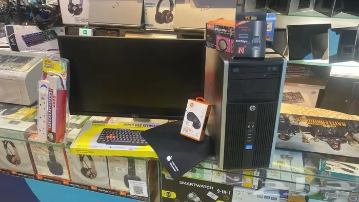 كمبيوتر مكتبي كامل hp معالج i7 مع شاشه ولوحة مفاتيح و ماوس 5