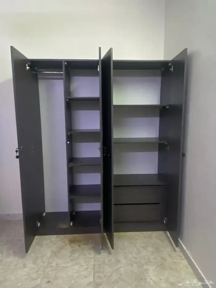 سرير نفرين   دولاب ثلاثه باب   غرف نوم   دواليب 12