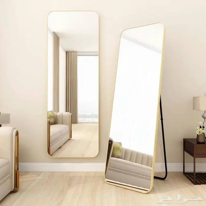 مرايا بمقاسات مختلفة استاند بتصميم إطار الومنيوم 2