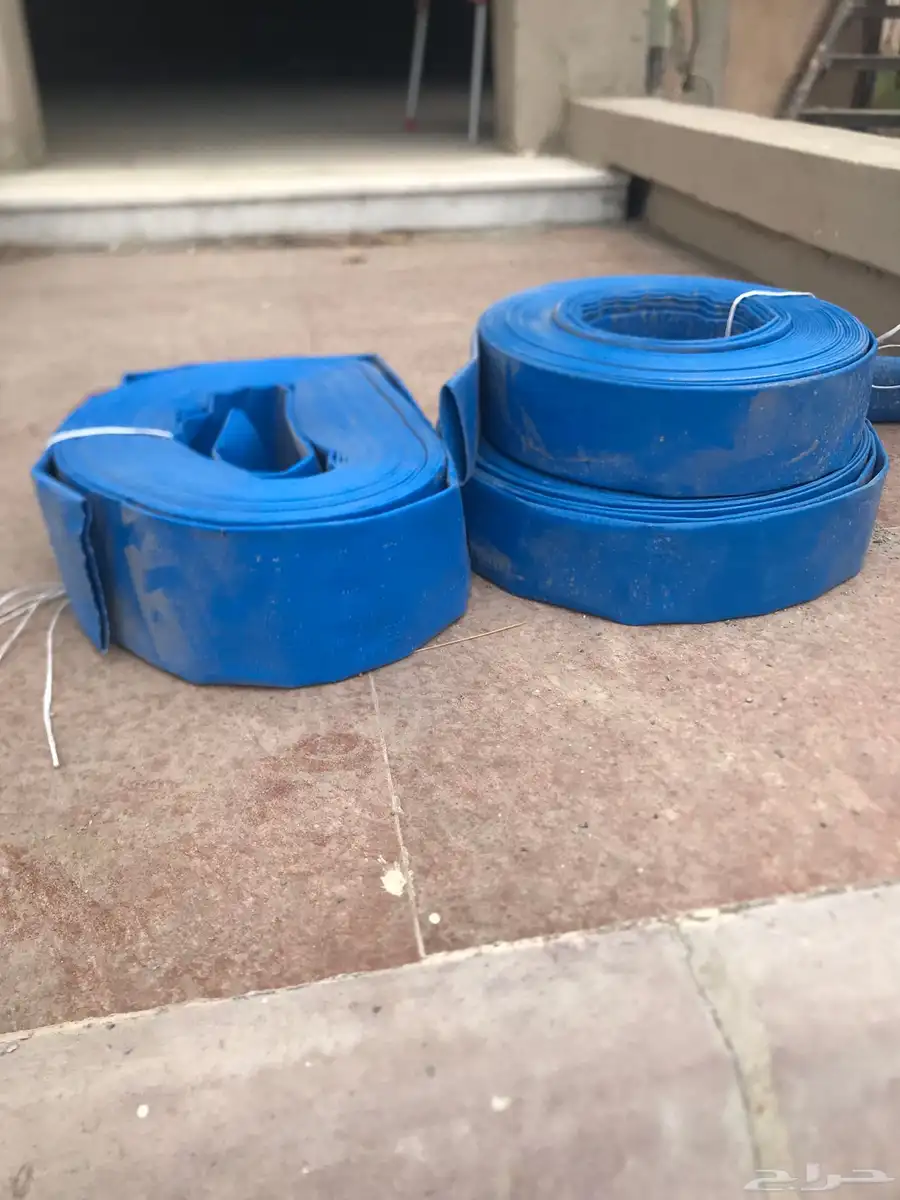 لي خرطوم ماطور زراعي ازرق فلات pvc 0