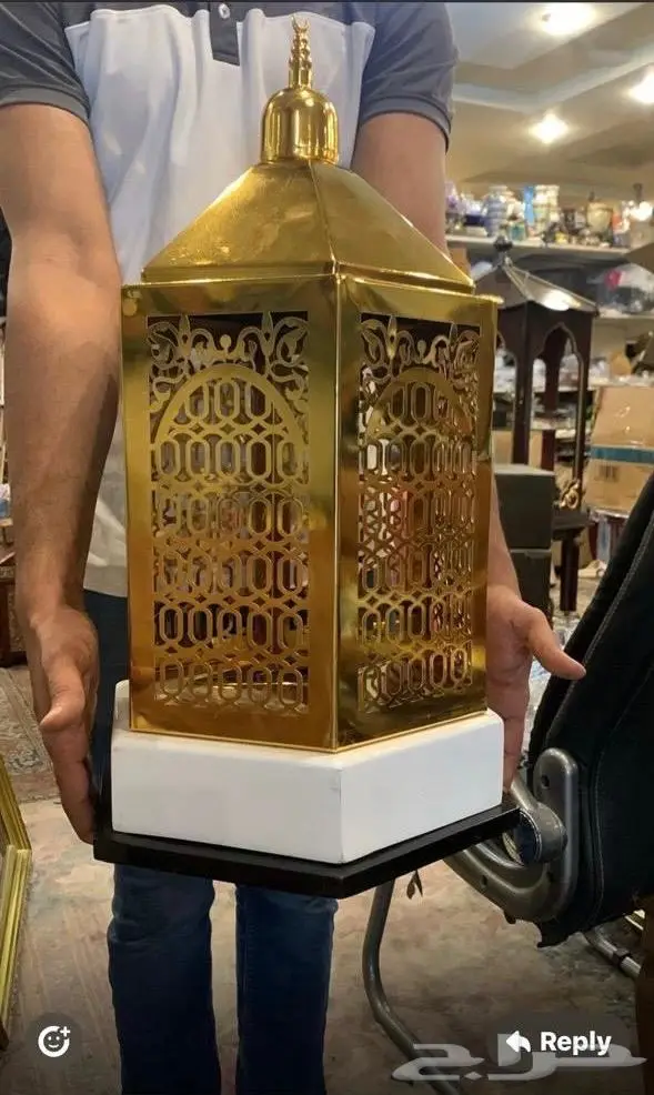 مجسم مقام ابراهيم مطلي ذهب عيار 24 1