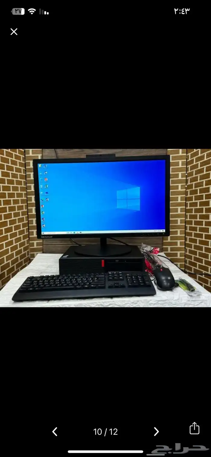 كمبيوتر مكتبى معالج i7 مع شاشة 22 فريم ليس 1000 SR 8