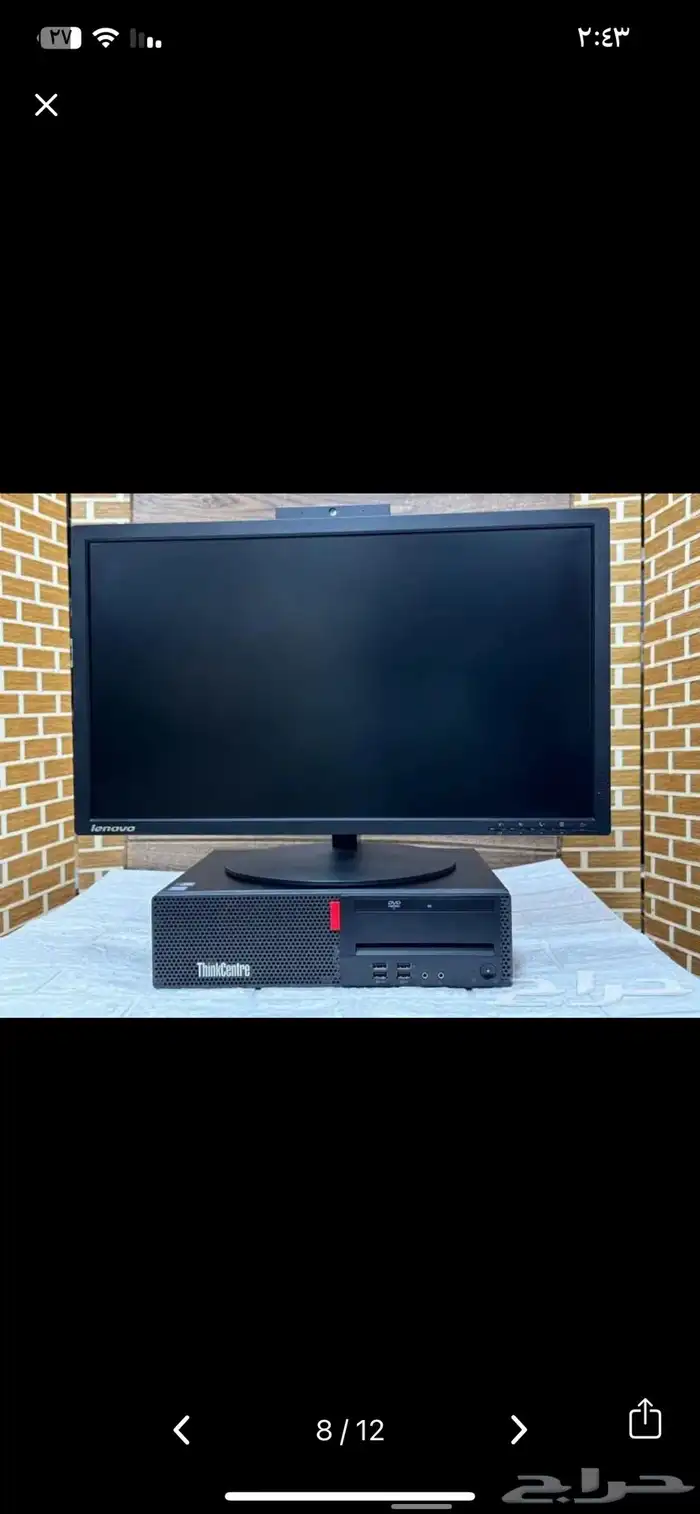 كمبيوتر مكتبى معالج i7 مع شاشة 22 فريم ليس 1000 SR 5