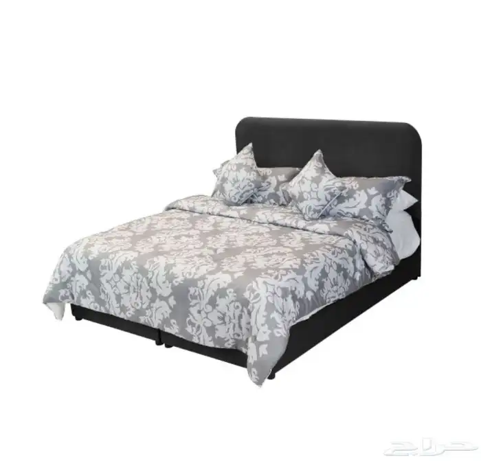 سرير نفرين اسود بالاضافة الى مرتبة مقارب للصورة 0