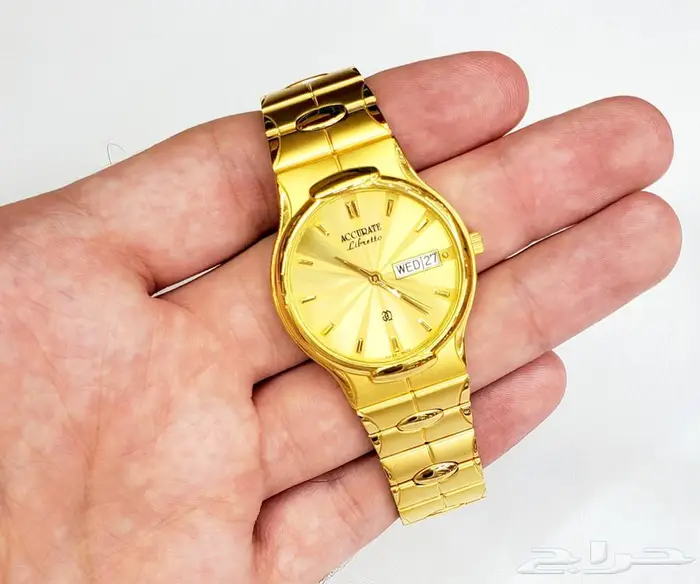 ساعة سويسرية اصلية ذهبي ب 500 ريال جديدة 2