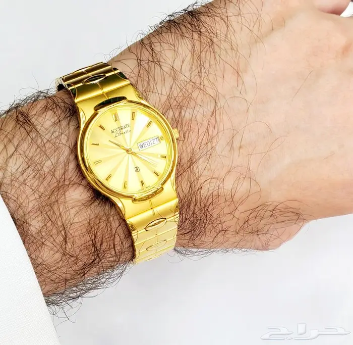 ساعة سويسرية اصلية ذهبي ب 500 ريال جديدة 1