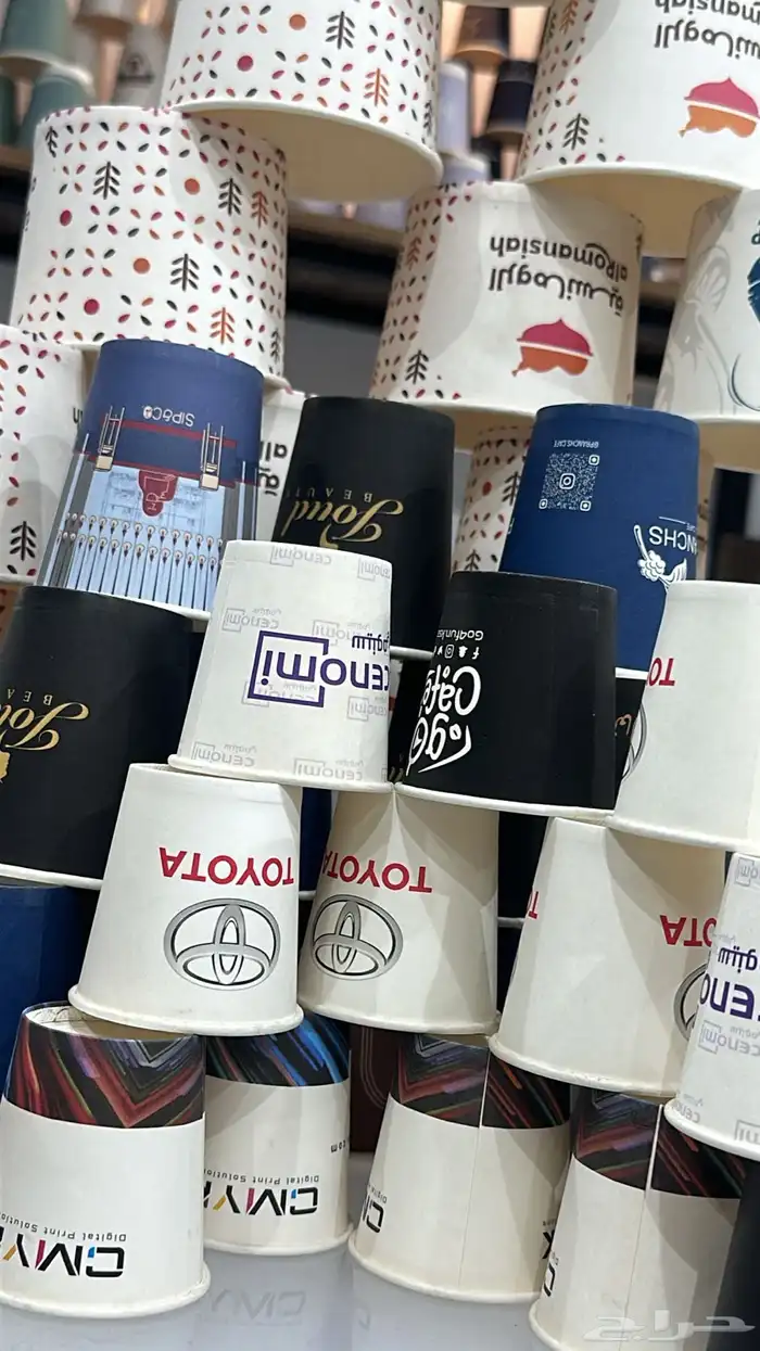 مطابع اكواب ورقية وبلاستيكية مناديل فاتورة كرت 0