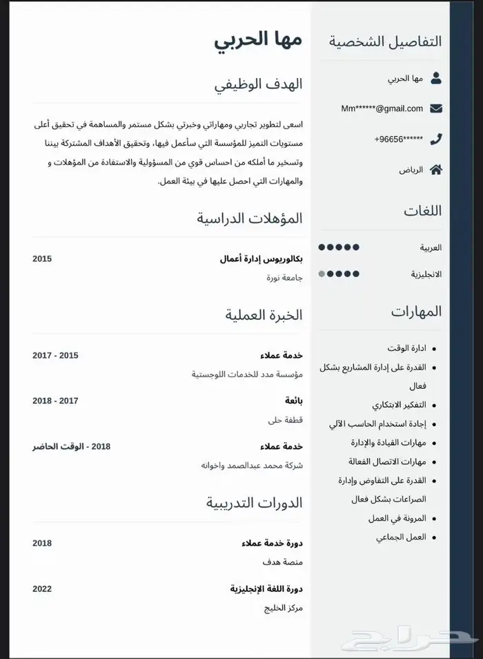 سيرة ذاتية احترافيةpdfبنفس اليوم ATS 6