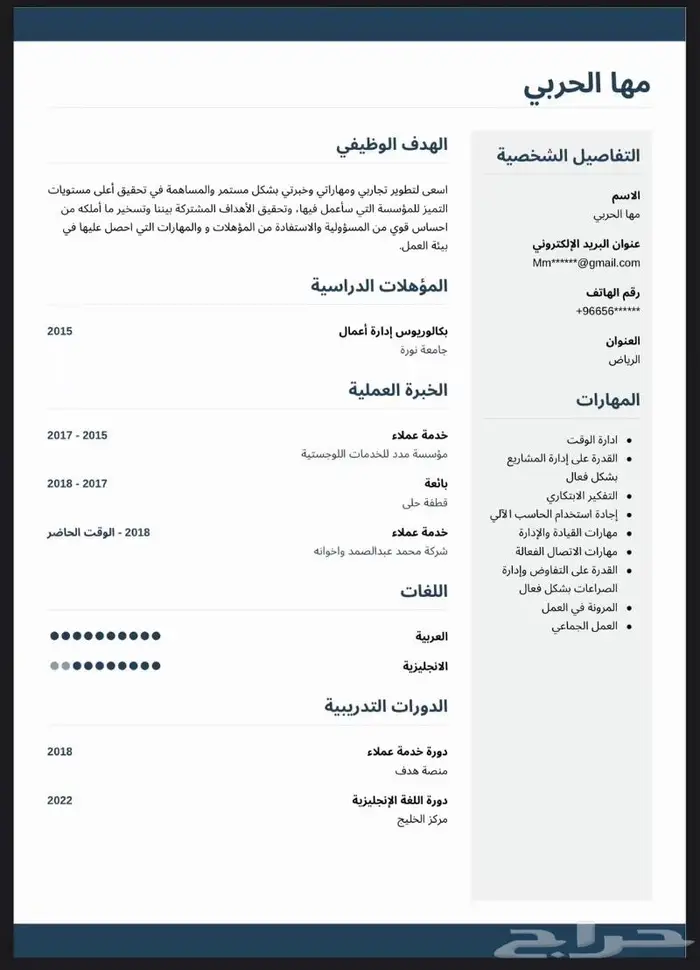 سيرة ذاتية احترافيةpdfبنفس اليوم ATS 4