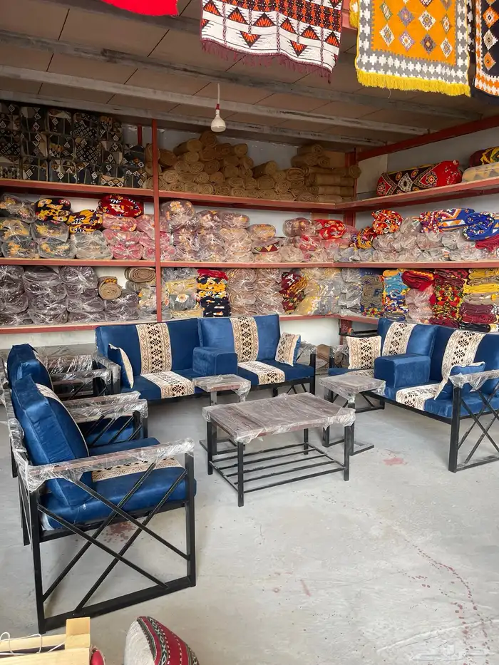 طقم كراسي خشب سويد طقم 7اشخاص كراسي خارجية جلسات شعبية 10