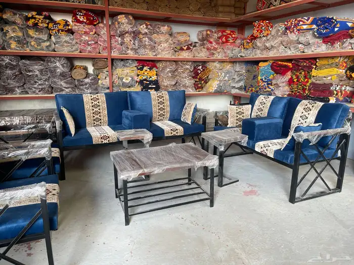 طقم كراسي خشب سويد طقم 7اشخاص كراسي خارجية جلسات شعبية 11