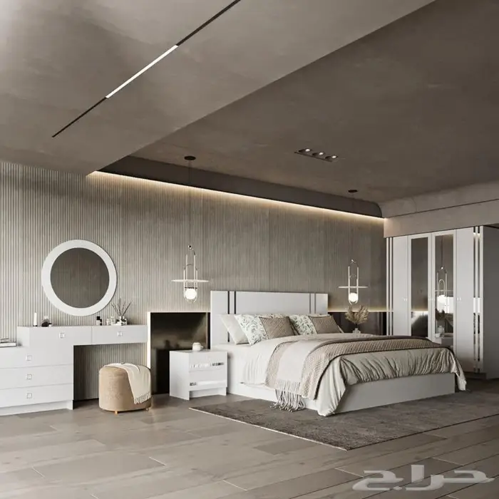 خصومات نارية غرفة نوم فاخرة لون ابيض 0