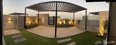 تنسيق حدائق وجلسات خارجية 9