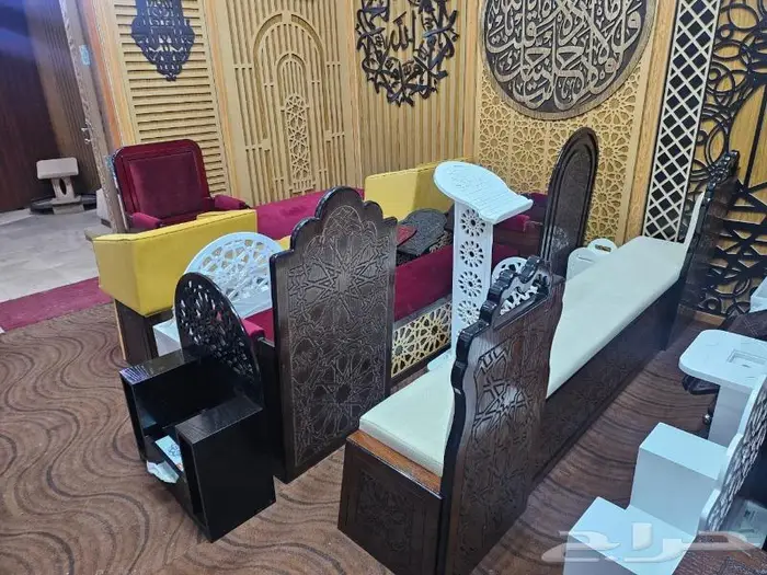 تكاية مساندظهر مساجد دواليب وحوامل مصاحف ديكورات مساجد 98