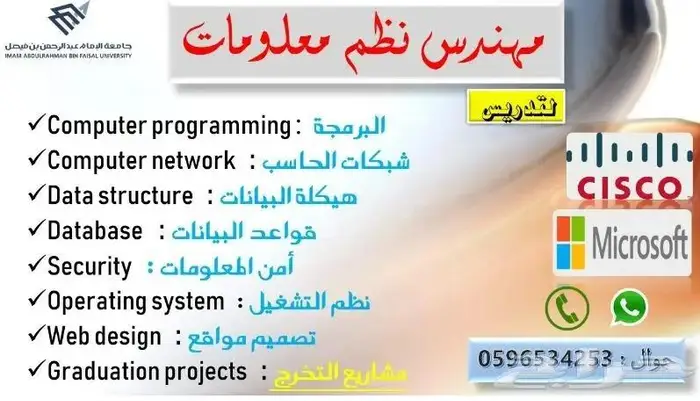 مهندس حاسب متمكن لتدريس جميع مواد الحاسب - خصوصي ومتميز 1