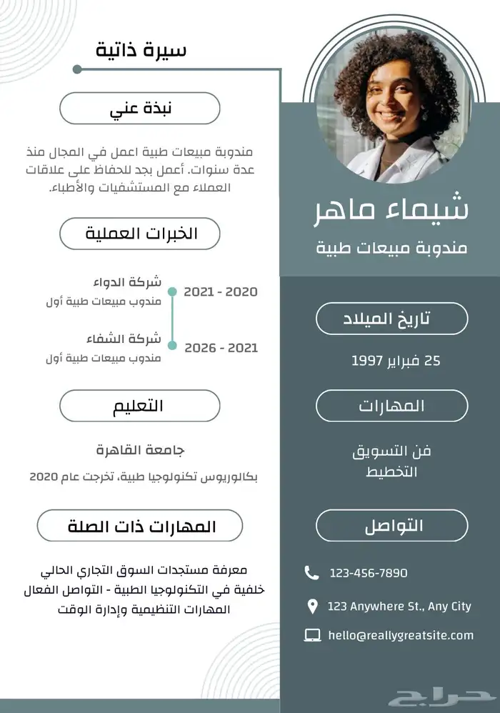 تصميم سيرة ذاتية CV 3