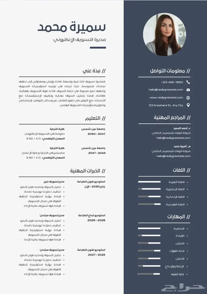 تصميم سيرة ذاتية CV 2