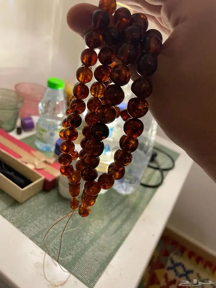 سبح كهرمان روسي منجم عطش خرز دائري 4
