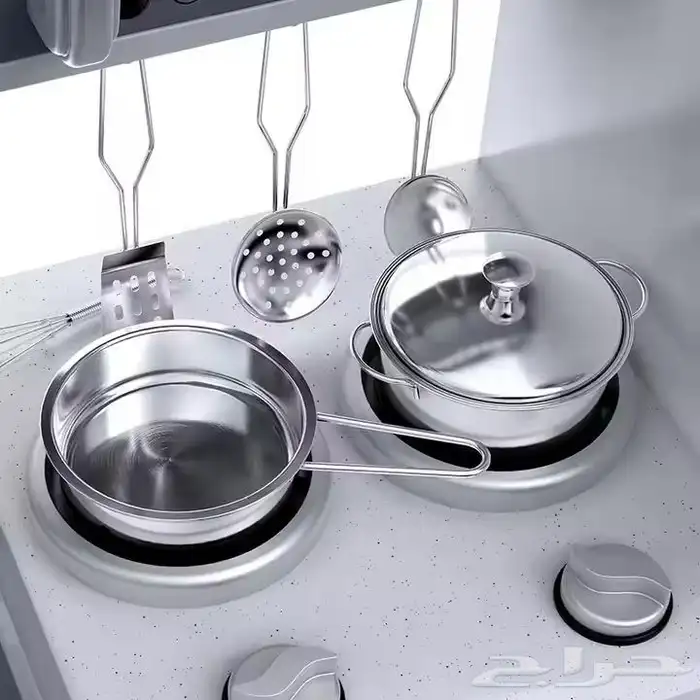 مطبخ أطفال خشب متكامل الحجم الكبير مع كامل الملحقات المميزة 6