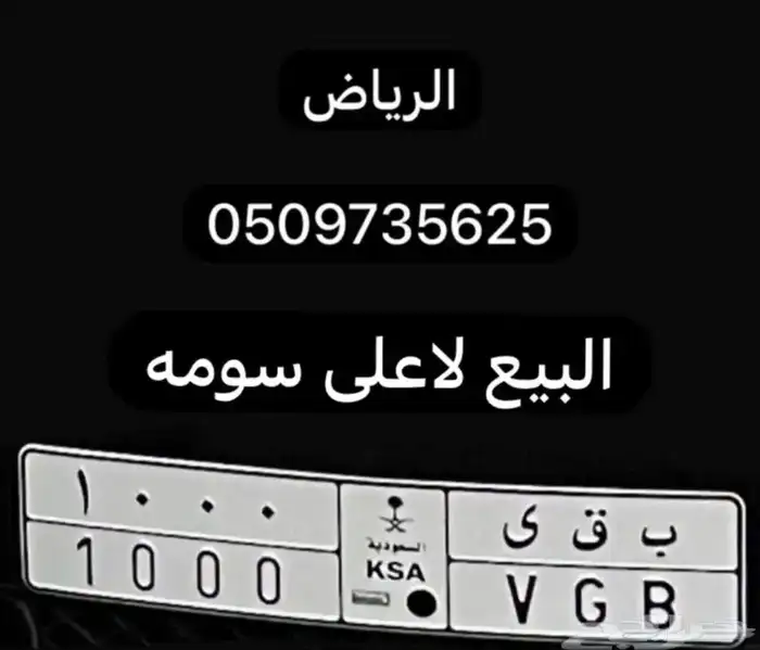 لوحه مميزة (ب ق ى 1000) 0