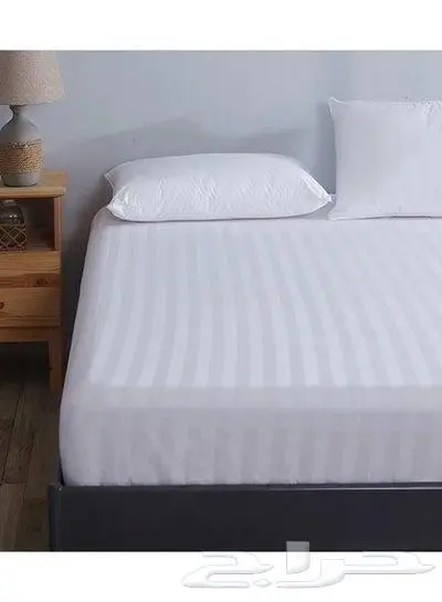 شرشف ابيض نفر مطاط 0