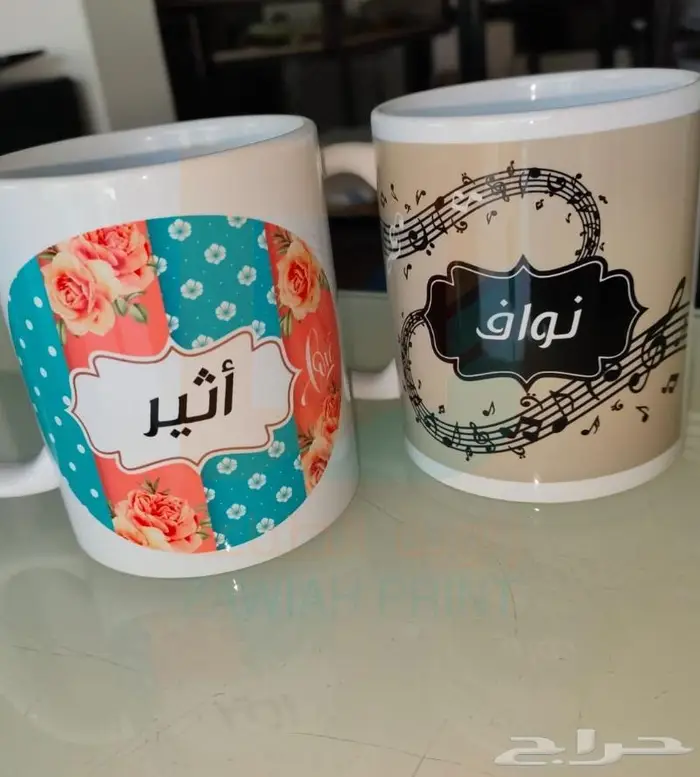طباعة اكواب بالتصميم الخاص الذي تختارونه او مع شعاركم الخاص 24