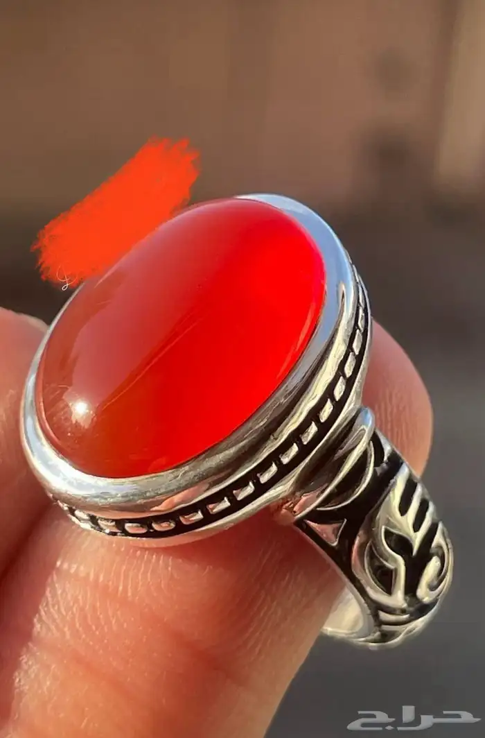 نوادر خواتم احجار كريمة عقيق يمني فاخر 80