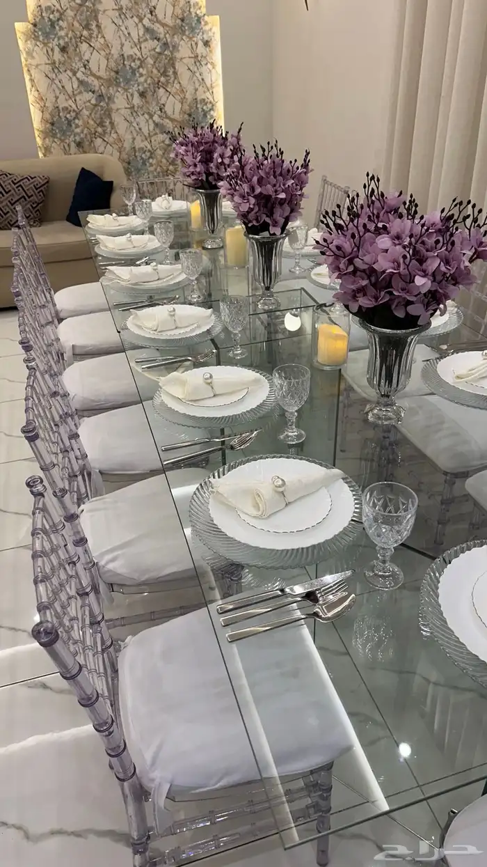 تنسيق طاولات الطعام وكراسي حفلات 9
