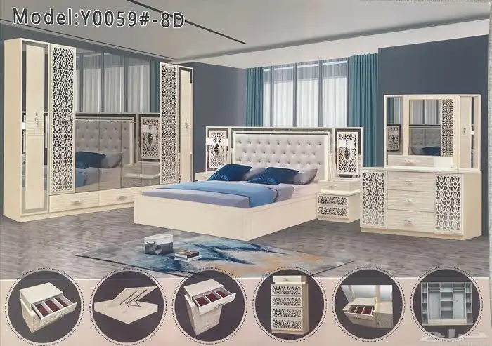 غرف نوم مودرن جديد 7