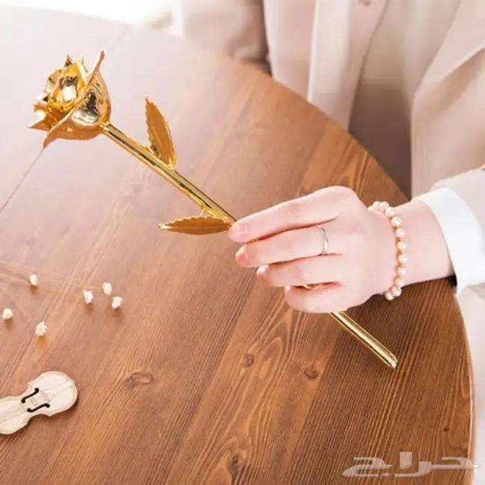 الوردة المطلية بالذهب الحقيقيه الاصلية وزن 170 جم 4