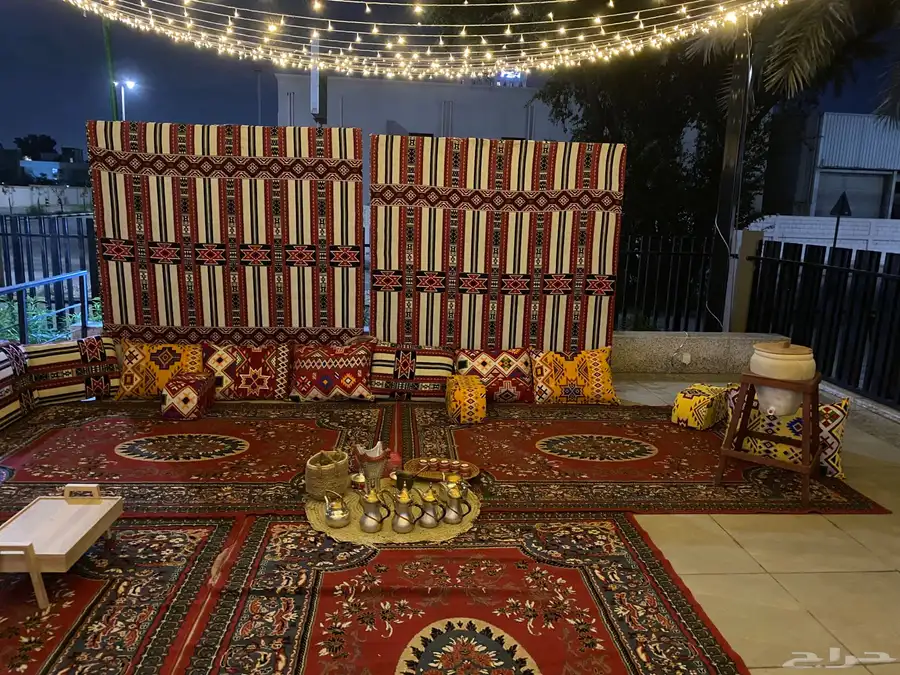 تأجير وتجهيزالمناسبات ضيافه بوفيه خيام جلسات سجاد طاولات 9