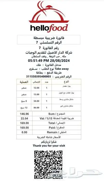 برنامج كاشير مطعم متخصص واجهزه عروض 1