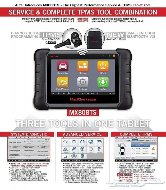 AUTEL جهاز ماكسي تشيك 808 تي اس   MaxiCheck 808 TS - MX808TS 2