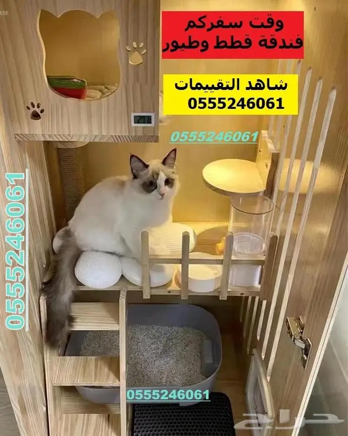 فندقة قطط وطيور 6061 24 0555 وقت سفركم - شاهد التقييم 3