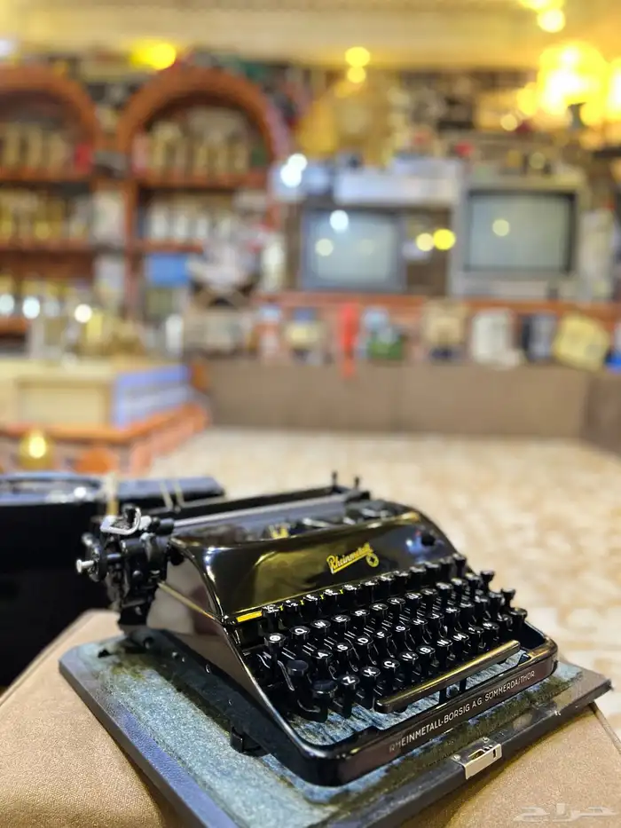 طابعة يدوية ملكية قديمة جدا 1950م تراثية 16