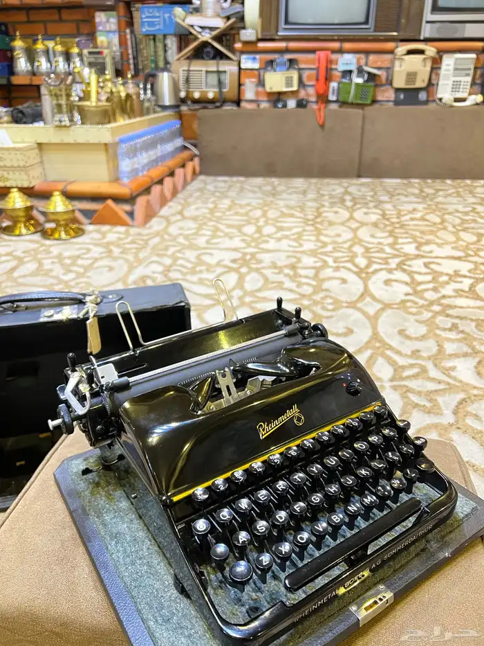 طابعة يدوية ملكية قديمة جدا 1950م تراثية 17