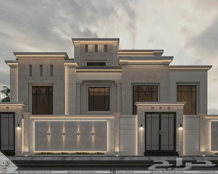 تصميم واجهات فلل وداخلي بجوده عاليه 1