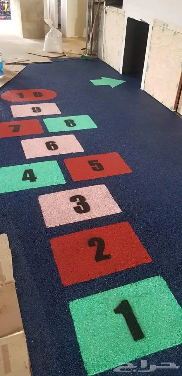 أرضيات مطاطيه ملاعب تنس وطائره بلاط مطاطي رول مطاطي 0