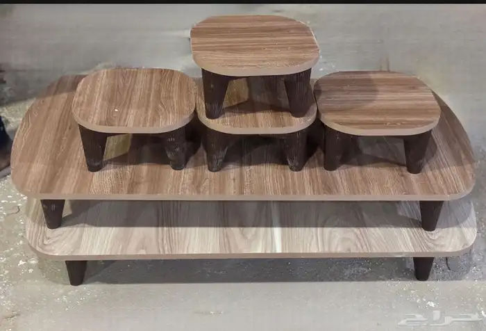 طاولة ارضية قهوة او مجلس خشبي خماسي 17